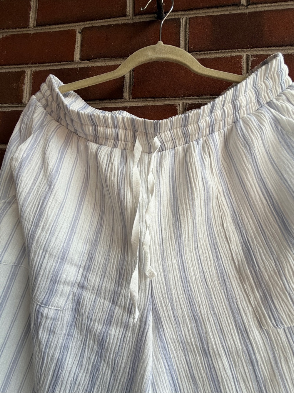 Light Blue & White Stripe Pajama Sleep Tank and Pant Set - Picture 10 of 16